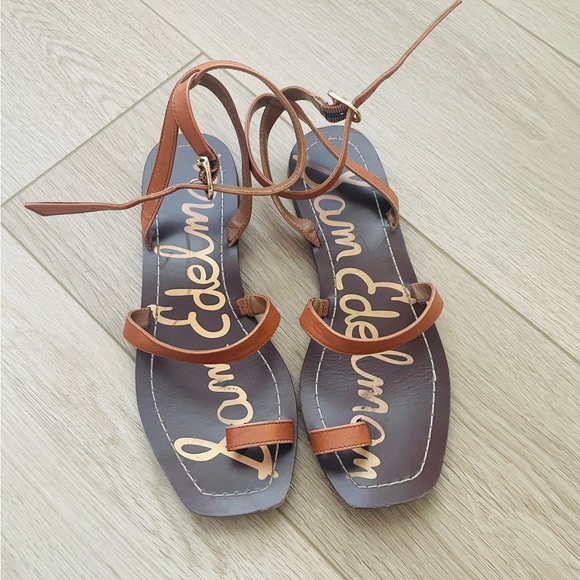 Sam Edelman Shoes - Sam Edelman Brown Abe Ankle Strap Sandals, Size 6